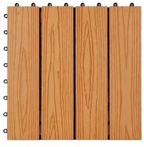 Piastrelle per pavimenti esterni per balcone Wpc pavimenti in legno con struttura in legno massello Decking in fibra + HDPE WPC da dii Interlock mattonelle ponte - Product Image 3