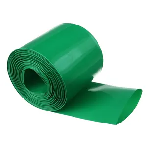 Chiều Rộng Phẳng Pin Nhiệt Thu Nhỏ Ống Tự Làm Pin PVC Nhiệt Thu Nhỏ Bọc Ống Chiều Dài Màu Xanh Cho 18650 Pin Gói Epoxy Hội Đồng Quản Trị