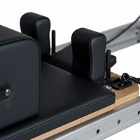 Lit de Pilates semi-haut réglable en aluminium durable pour Reformer et Cadillac, idéal pour studio de Pilates, emballage en boîte en bois, garantie 2 ans