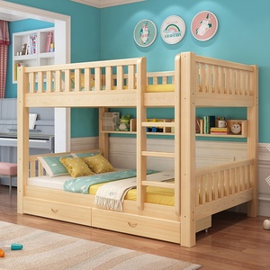 Letti a Castello per Camera da Letto con Struttura in Legno Massello Tectonic e Ringhiera Orizzontale per Unità di Dormitorio Funzionale a Due Piani per Scuole - Product Image 1