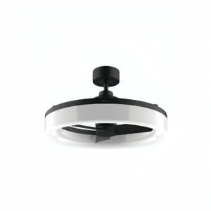 พัดลมเพดานโลหะ LED รุ่นใหม่ มอเตอร์ DC ใบพัด 3 ใบ พร้อมรีโมทคอนโทรล ติดตั้งแบบ Downrod ปรับความเร็วได้ 6 ระดับ เงียบ แสงวอร์มไวท์ ปรับความสว่างได้ เหมาะสำหรับห้องนั่งเล่น - Product Image 1