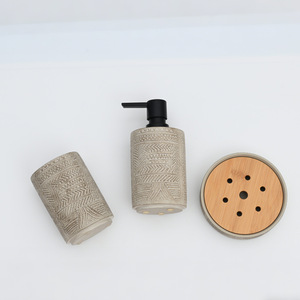 Ensemble de salle de <span class=keywords><strong>bain</strong></span> en résine écologique de style Art déco chinois moderne en gros pour la maison <span class=keywords><strong>et</strong></span> l'hôtel, idéal pour les cadeaux - Product Image 5