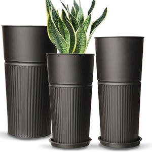 Pot de <span class=keywords><strong>fleur</strong></span> en métal conique avec plateau intérieur pour plantes d'intérieur et d'extérieur de toutes hauteurs arbre de pépinière disponible grandes petites tailles - Product Image 1