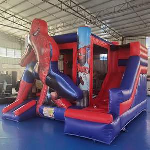 Château gonflable PVC grand format sur le thème du film <span class=keywords><strong>Spiderman</strong></span>, durable, avec toboggan, pour enfants, extérieur - Product Image 2