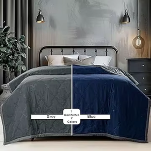 Nuevo LANZAMIENTO DE edredón de microfibra reversible hecho a mano Ultra suave y ligero con color sólido de calidad premium subpremium - Product Image 5