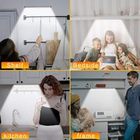 Éclairage sous armoire à télécommande, 3 couleurs, intensité variable en continu, lumières de placard rechargeables, veilleuse tactile sous comptoir