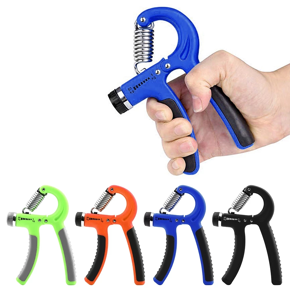 Adjustable gym rubber finger strengthener exerciser hand grip for fitness