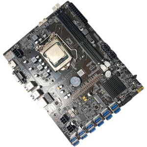 ALEO B75 마이닝 메인 보드 지원 12 그래픽 카드 마더 보드 Lga1155 DDR3 마더 보드 B75 12USB V1.2 (G1620 CPU 포함)