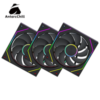Ventilador AntarcCill Negro de 120 mm de Alta Velocidad PWM 5V, Bajo Ruido, Rodamiento Fluido, Alto Flujo de Aire, Refrigeración para Caja de PC, CPU OEM