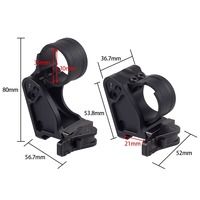 Lunette de visée tactique Lambul AIM 3X 6X avec montage sur lunette, montage sur monture 2,26 pouces, pliable, montage rapide 20 mm, pour la chasse, pour 552 558, noir/brun