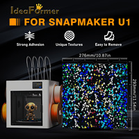 Plaque en acier avec film double face PEF résistant à la chaleur Ideaformer 276x293mm (10.87x11.54in) 368g pour imprimante 3D Snapmaker U1