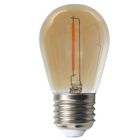S14 Verre Ambre Vintage LED Ampoule 6500K CCT ETL Certifié 2W 4W avec Énergie Solaire AC 220V 110V Festoon Base Aluminium PC Matériel