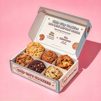 Emballage en carton pliable biodégradable personnalisé en gros pour gâteaux, biscuits, cookies, beignets avec logo et insert