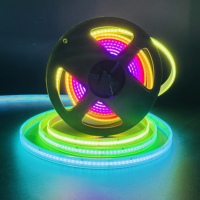 Bande LED d'extérieur pour bar KTV, synchronisation musicale dynamique, 576 LED/m, COB adressable, IP67, étanche, 12V DC, RGB, bande lumineuse en forme de corde