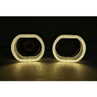 IDISON 5D F6O noir 2.5 pouces projecteur LED drôle voiture lumière rénovation pièces accessoires nouveau masque projecteur lentille carénages couvre 12V