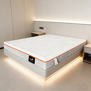 Colchón de Espuma Viscoelástica con Resorte de Bolsillo para Cama Grande de Hotel Moderno, Duradero, de Fábrica China, al por Mayor, con Tela Plateada Ecológica, 20 cm de Grosor - Product Image 1