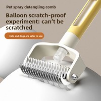 Brosse démêlante fine et légère pour poils d'animaux (chats, chiens)