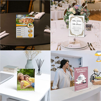 T-Form Schilder halter Benutzer definierte A3/A4/A5/A6 Desktop-Etikett Restaurant Menü Tischplatte Klar Acryl Plexiglas Schilder halter Displayst änder