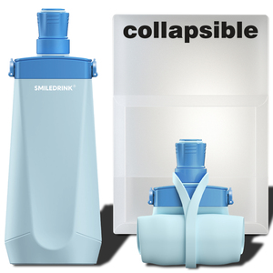 Squeeze Silicone Foldable Water Bottles Collapsible Sports Water Bottle Gym Water Bottles for Sports Traveling <b>Hiking</b> - Product Image 1