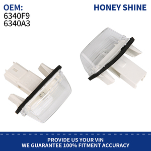 6340F9 6340A3 Éclairage de <span class=keywords><strong>plaque</strong></span> d'<span class=keywords><strong>immatriculation</strong></span> pour Peugeot <span class=keywords><strong>206</strong></span> 207 307 Citroën C3 C4 Partner - Product Image 2