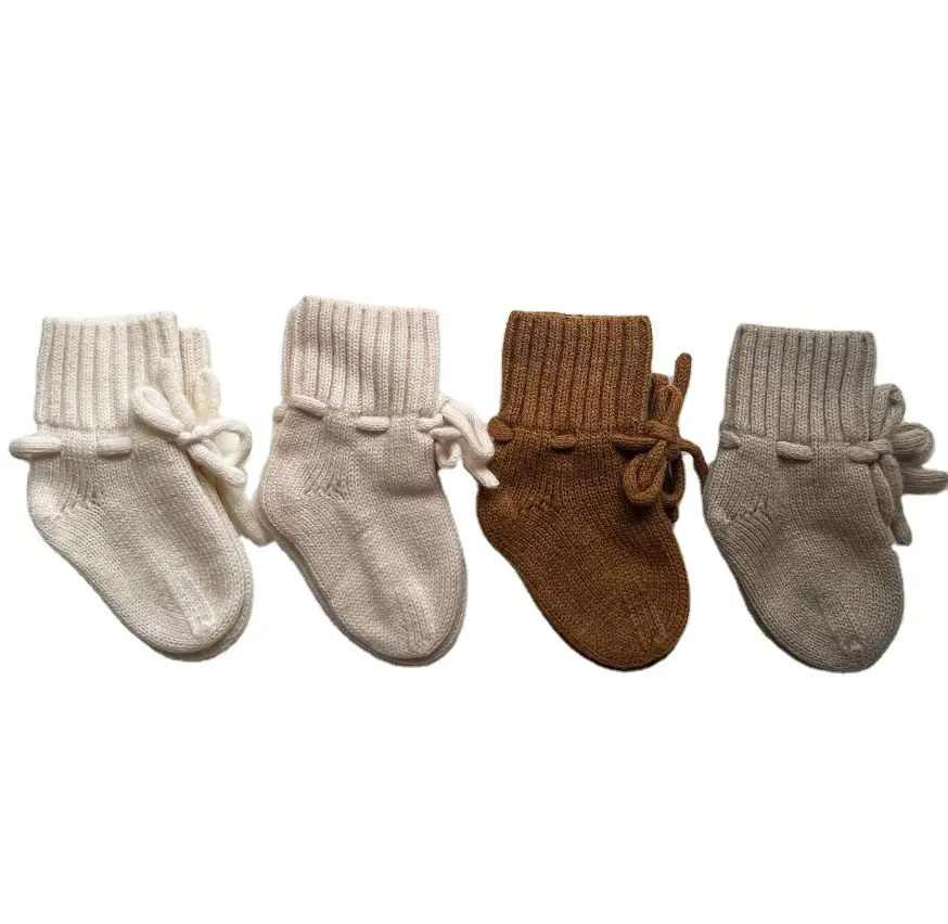 Benutzer definierte Winter 0-6M Baby 100% Merinowolle weiche süße Geschenk Jacquard Socken