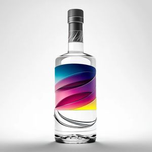 Bouteilles en verre cylindriques décoratives <span class=keywords><strong>de</strong></span> haute qualité pour vin et <span class=keywords><strong>liqueur</strong></span> avec gravure, impression offset et gravure à l'acide - Vente en gros - Product Image 4
