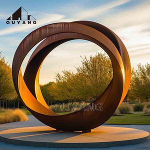 Statua Artistica in Metallo Cavo Personalizzata di Grandi Dimensioni, Scultura d'Albero in Acciaio Corten per Decorazione di Parchi e Frontiere Acquatiche - Product Image 3
