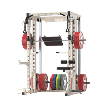 Snode Commercial Smith Machine Cage d'entraînement multifonctionnelle avec système de câbles intégré, construction stable, pour usage domestique et salle de sport de garage