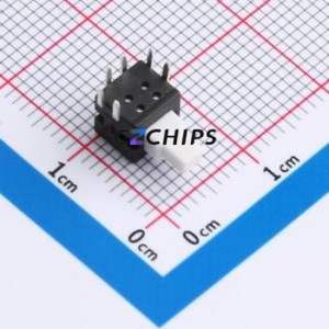 TK-6580A-1 Push Button Switch Through hole Switch Double Pole Double Throw Self-Locking Square Plunger Right Angle Insert - Product Image 1