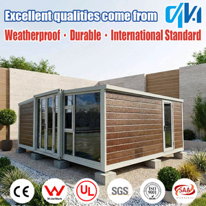 Casa Contenedor Expandible Prefabricada de 20 Pies y 40 Pies, Panel Sándwich de Acero, <span class=keywords><strong>Dos</strong></span> Dormitorios, Diseño Moderno para Oficina en Casa - Product Image 2