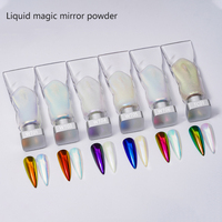 WT Magic Nails Chrome Powder Nail Art Aurora Pigment Liquid Mirror Powder