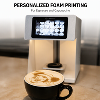 Machine d'impression 3D écologique LEHEHE pour mousse de lait comestible, café et thé, en acier inoxydable, pour les cafés
