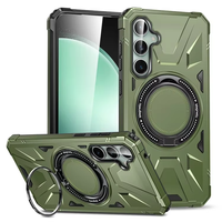 Coque de téléphone pour Samsung Galaxy A15 A14 A24 A54 5G, antichoc, TPU PC magnétique, intelligente avec béquille 360°