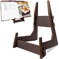 Présentoir en bois de 4,5 pouces pour livre de recettes, cadre photo, objet décoratif, assiette et présentoir à gâteaux