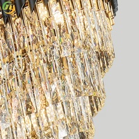 JYLIGHTING Lustre suspendu LED moderne de luxe en cristal, style nordique rétro, pour bureau, vente en gros