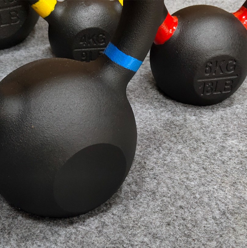 Competitive Cast Iron 8kg Kettlebell Set Durable Powder Coated Surface for Training for Competition