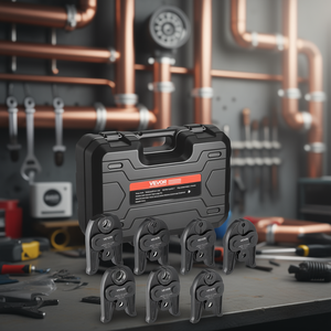 VEVOR Mâchoires de pressage de 1/4 à 1-1/8 pouces pour tuyaux en cuivre HVAC R, ensemble d'outils haute pression avec étui - Product Image 2