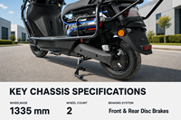 Moto électrique CKD CBU, scooter, 12 pouces, 2 roues, cyclomoteur, moto électrique pour adultes, 2000W, vitesse 80 km/h, fabriquée en Chine