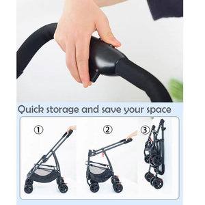 Passeggino pieghevole e comodo a 4 ruote <span class=keywords><strong>per</strong></span> animali domestici con carrello rimovibile <span class=keywords><strong>per</strong></span> il trasporto di animali domestici - Product Image 3
