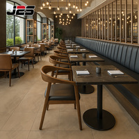 Belleza de moda, conjunto de muebles de restaurante de cuero de doble cara de lujo moderno, silla y mesa, bar, restaurante, cabina, sofá, banco