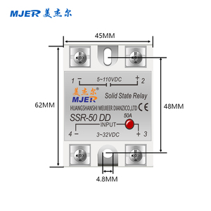 รีเลย์สถานะของแข็งเฟสเดียว gjdd/ssrdd 10A 25A 60A 40A 80A 100A DC เป็น DC ควบคุมโดยตรง <span class=keywords><strong>SSR</strong></span> - Product Image 5