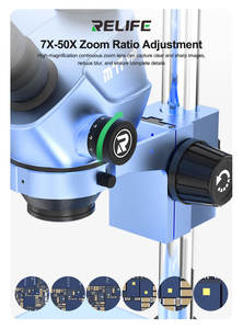 再生RL-M7T Pro-B11三目高清立体显微镜 + RL-033M光源 + 0.5ctv适配器 + <span class=keywords><strong>M</strong></span>-17触摸控制4k高清摄像机 - Product Image 2