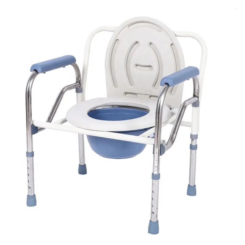 KSMED Bedside commode chair portable toilet seat KSM-CC height adjustable toilet chair foldable toilet and bath chair