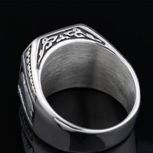 Roestvrijstalen Schedelring Vintage Gotische Heren Ring Custom Skull <span class=keywords><strong>Bird</strong></span> Design Roestvrijstalen Ringen Schedels Sieraden - Product Image 5