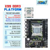 NOUVEAU Kit combiné PC de bureau X99 avec SSD M.2, WiFi, SATA 3.0, 4x RAM DDR3 ECC, processeur Intel Xeon E5 2686 V4, carte mère X99