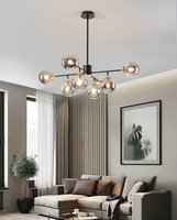 Lustre Led moderne pour salon chambre cuisine or boule de verre lustre plafond lampe suspendue décor à la maison luminaires