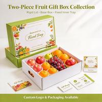 Boîte cadeau pour fruits en deux parties, personnalisée et imprimée, avec plateau intérieur protecteur pour l'expédition de produits frais en gros