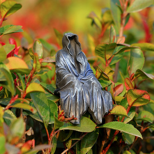 Halloween ma quái Gothic trang trí nội thất cloaked hình nhựa bức tượng bí ẩn ngồi áo choàng đen bức tượng - Product Image 5