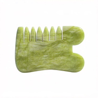 Planche de massage faciale en jade Xiuyan naturel gravée sur mesure avec logo, masseur oculaire rafraîchissant pour le visage et le cou