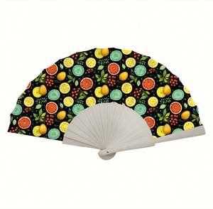 Abanicos Plegables Promocionales de Papel/Tela de Alta Calidad al por Mayor, Abanicos de Mano de Plástico con Logotipo Personalizado Impreso - Product Image 3